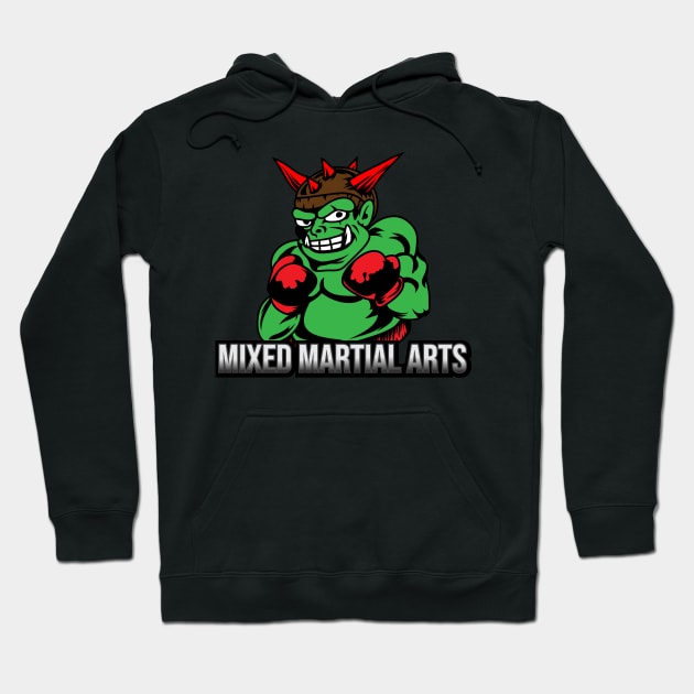 MMA FIGHTER OGRE RED Hoodie by Excela Studio